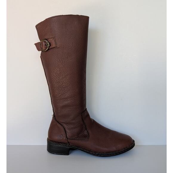 Lobo Solo Womens Brown Leather Knee High Boots Size 8.5 M - Picture 2 of 9